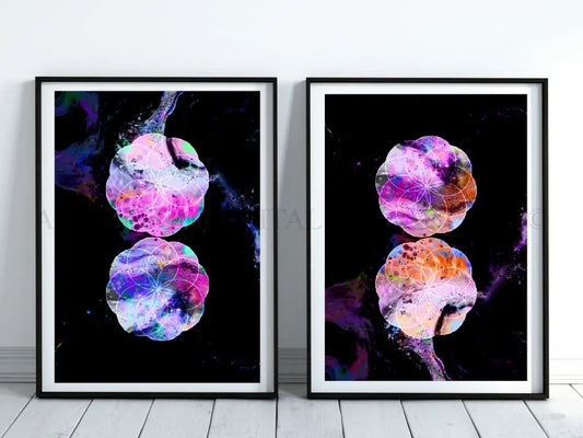 Sacred geometry art prints, seed of life wall art