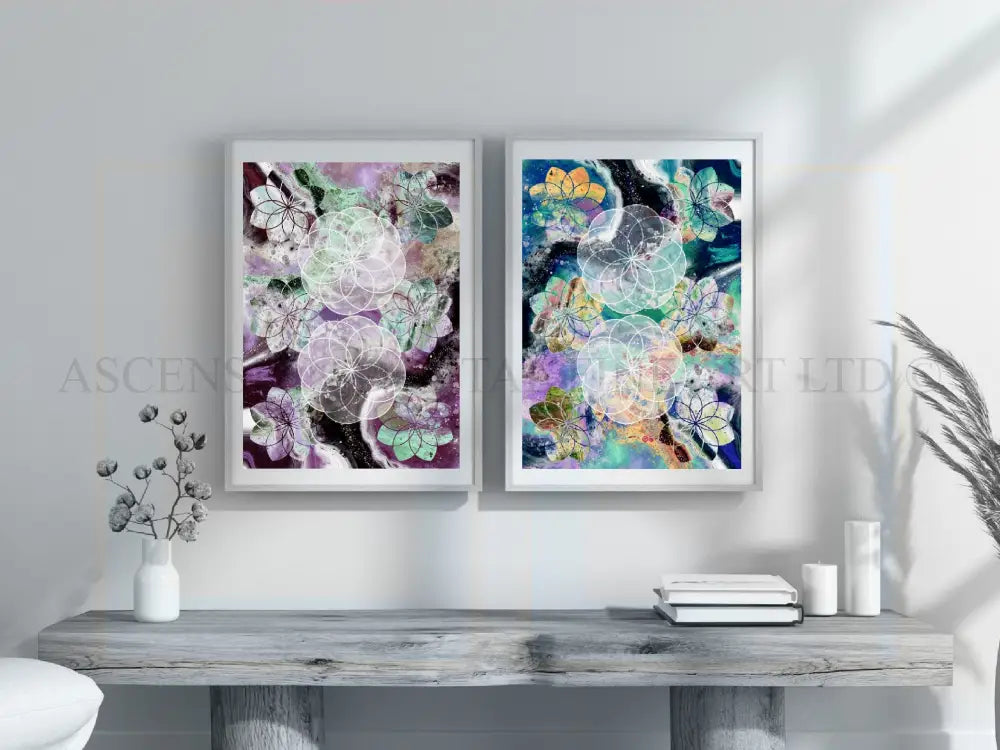 Sacred geometry art prints, spiritual wall art