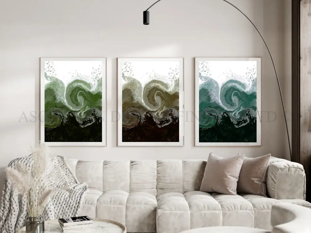 Abstract coastal art prints