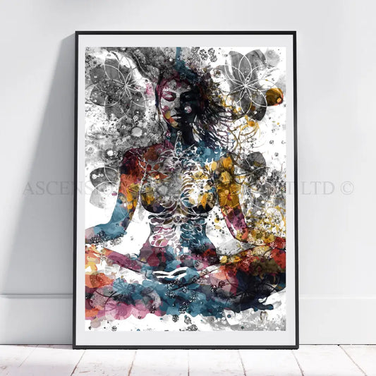 Meditation art print, meditation wall art