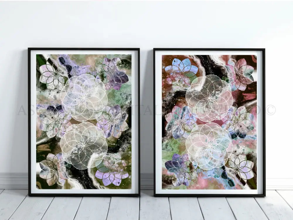 Seed of life art print, spiritual wall art