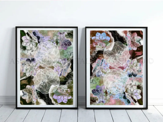 Seed of life art print, spiritual wall art