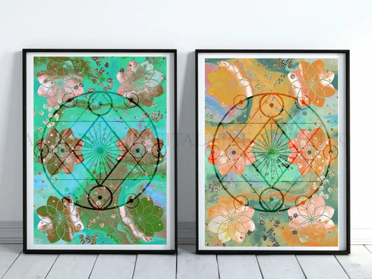 Seed of life art print, spiritual wall art
