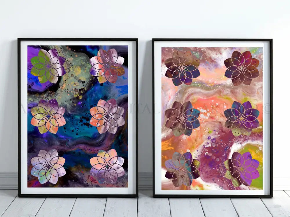 Seed of life art print, spiritual wall art