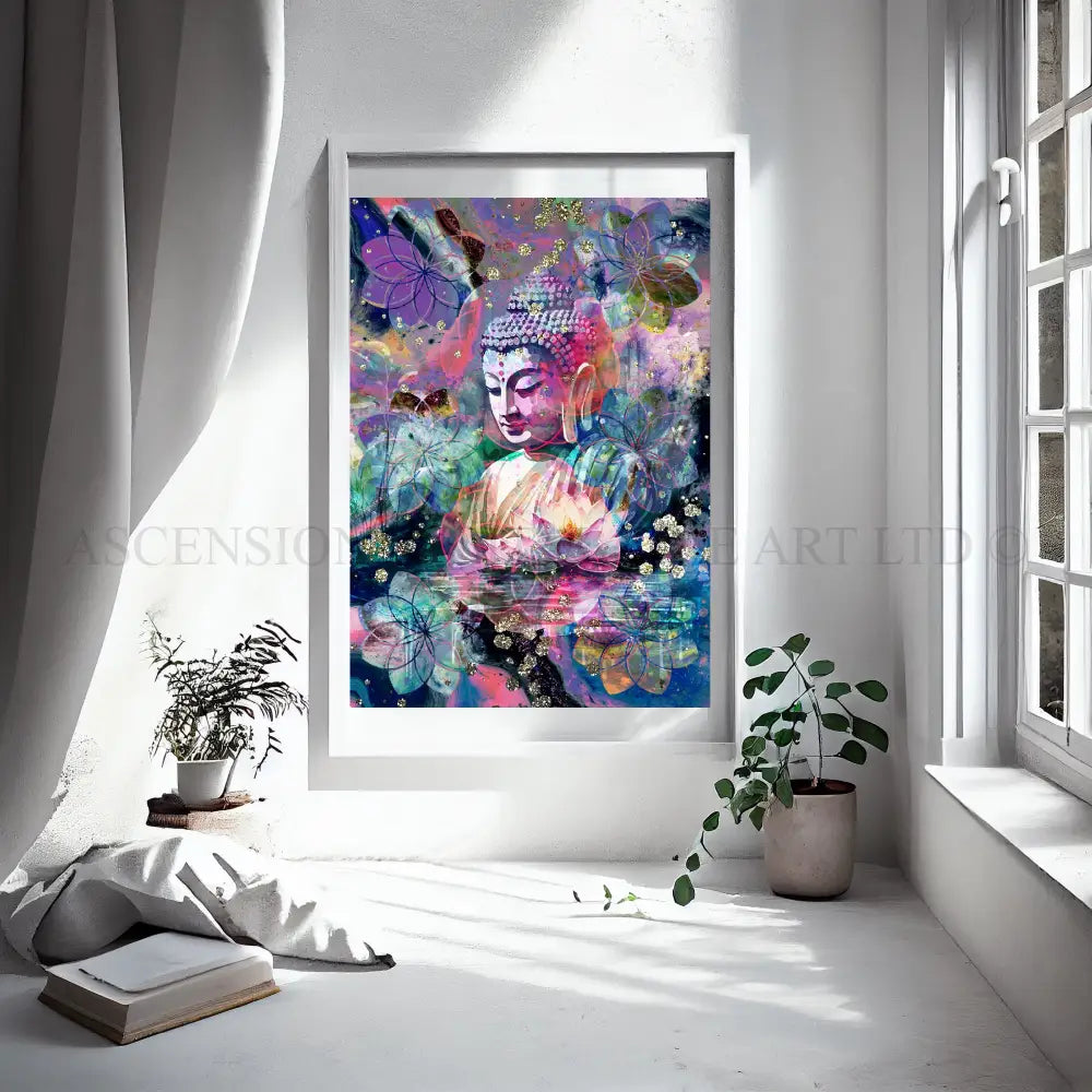 Buddha art print, spiritual wall art