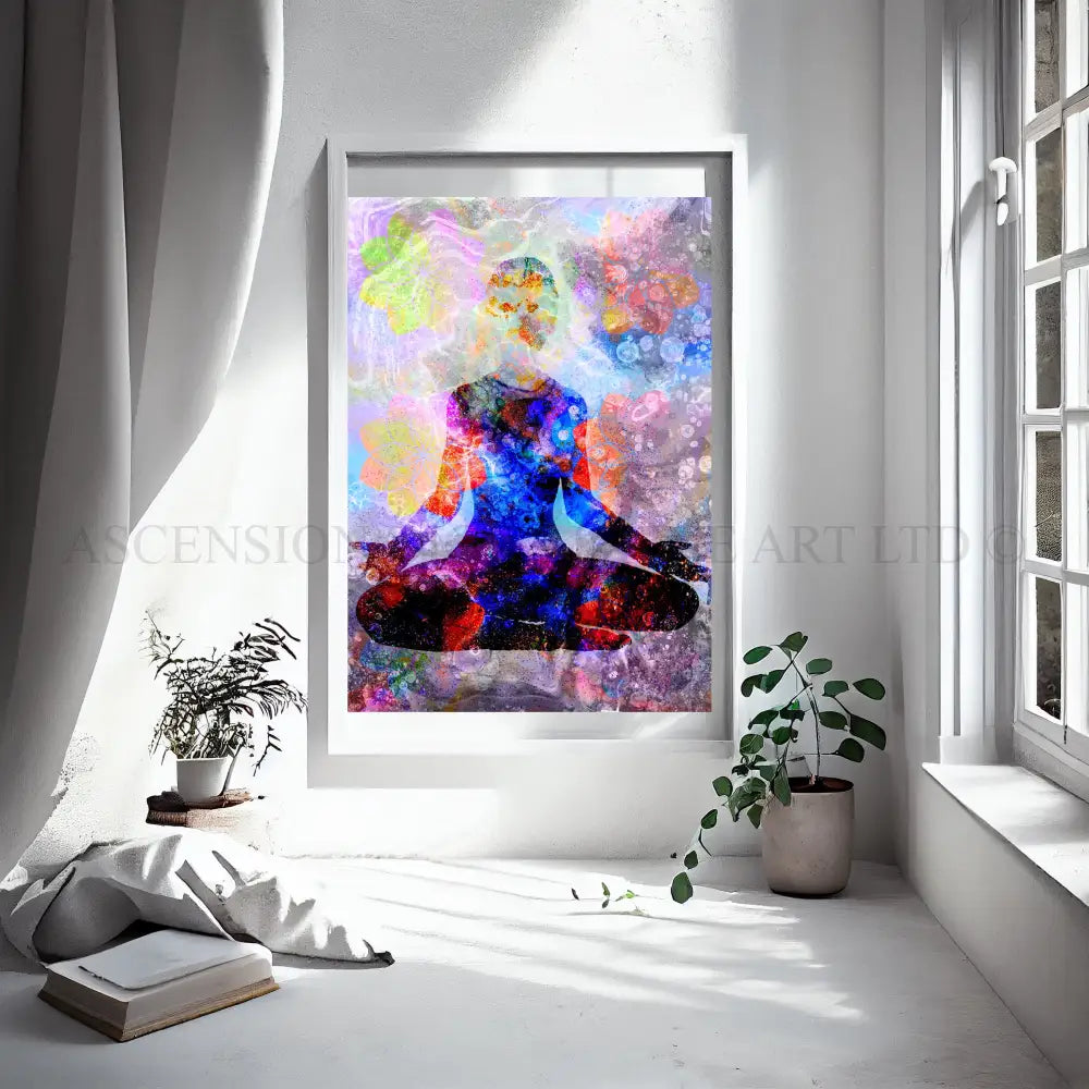 Meditation art print, yoga wall art
