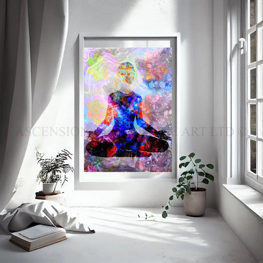 Meditation art print, yoga wall art