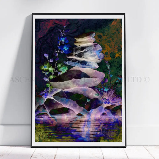 Balancing Stones Art Print | Spiritual Wall Art