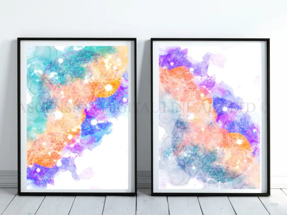 Flower of life art print, spiritual wall art