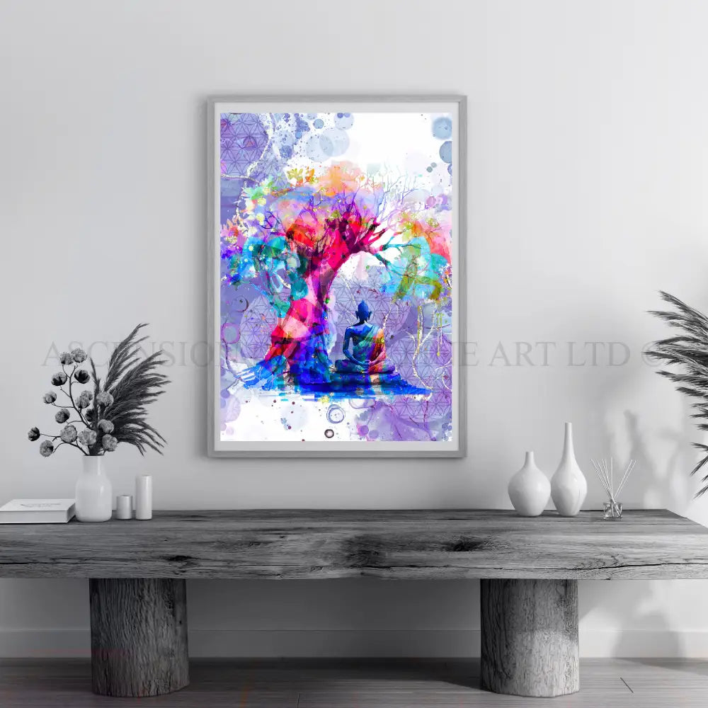 Buddha art print, spiritual wall art