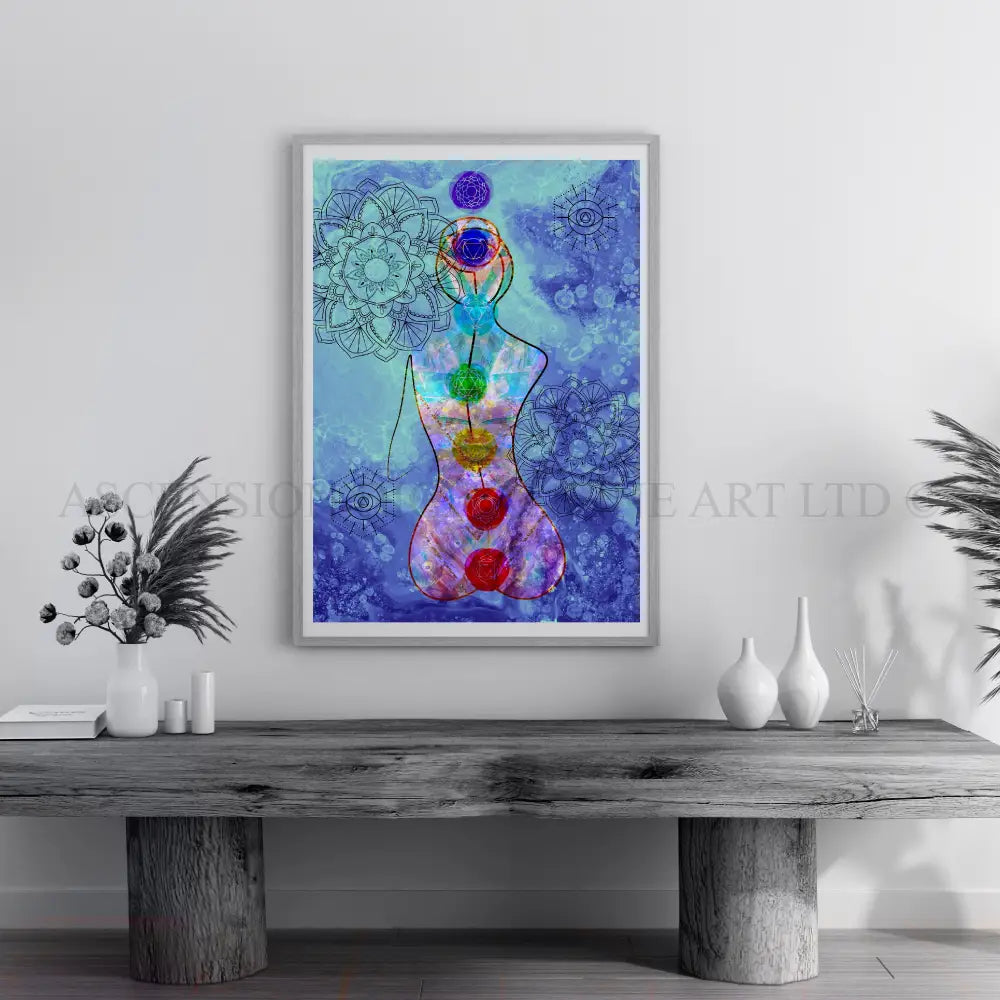Chakra art print, meditation wall art